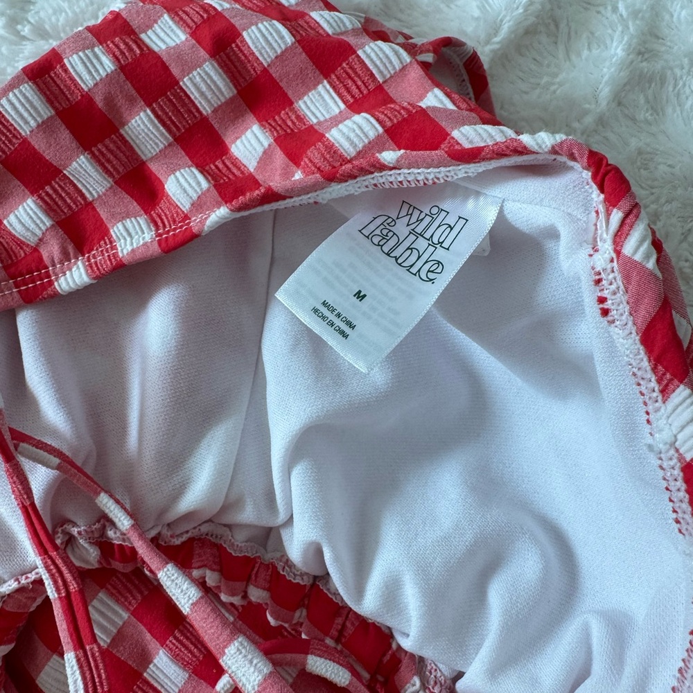 Wild Fable Red Gingham One Piece Swimsuit - Picture 4 of 4